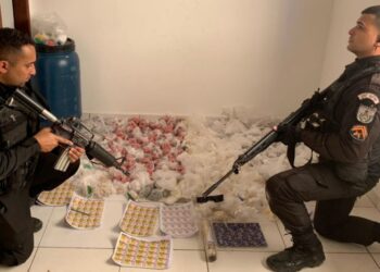 Criminoso é preso com grande quantidade de drogas