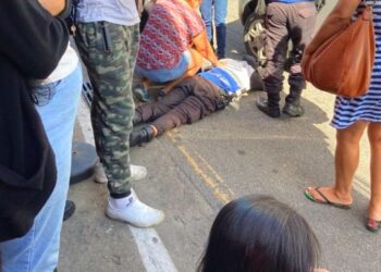 URGENTE : Policial sofre acidente ao perseguir criminoso no centro da cidade