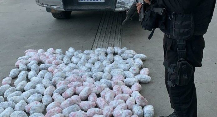 Dupla presa com mais de 14 mil pinos de cocaína