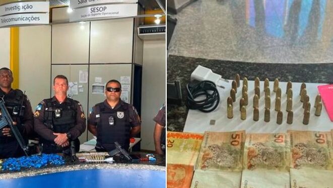 Três mulheres são presas com armas e drogas dentro de ônibus em Quissamã