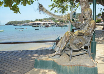 Os “caras de pau”: quarteto furta estátua de JK na Orla Bardot