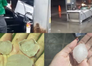 Temporal com granizo causa explosão, acidente e muitos danos na Região dos Lagos