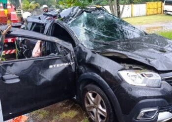 Ex-vereador e família sofrem grave acidente na BR-101