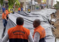 Ação paliativa é realizada em dique da Avenida XV de Novembro