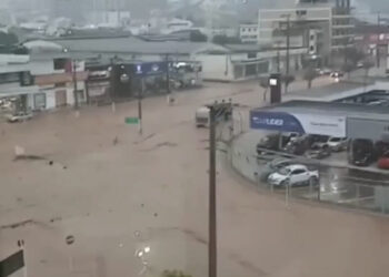 Cidade do Noroeste Fluminense registra temporal e alagamentos