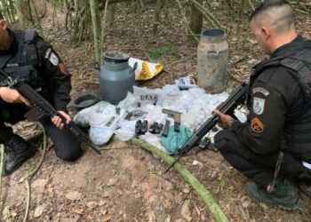 PM apreende 3 mil pinos de cocaína na região