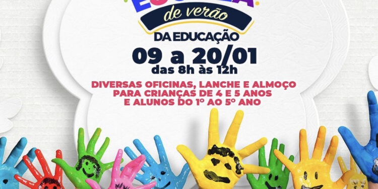 “Escola de Verão” da educação municipal, abre inscrições