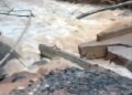 Ponte é destruída e estrada interditada por fortes chuvas
