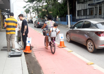 Contador automático de bicicletas é instalado nesta segunda-feira (9)