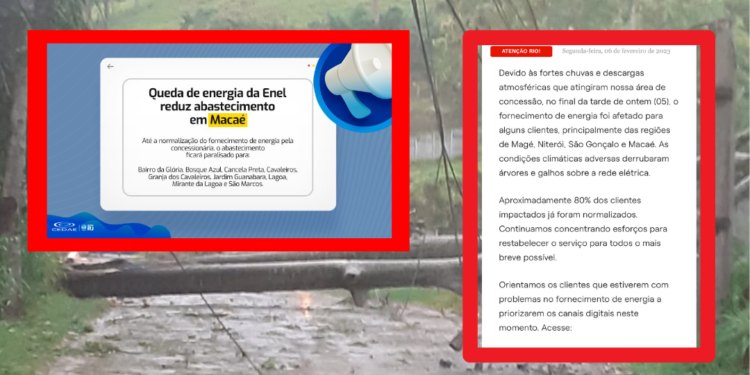 Efeito dominó: Enel e Cedae têm serviços paralisados após vendaval