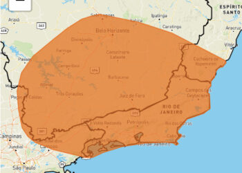 Previsão de pancadas de chuva, queda de granizo e elevação de rios no interior do Rio