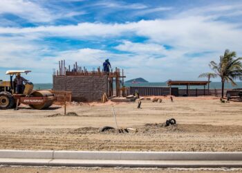 Obras da orla do Bar do Coco estão a pleno vapor