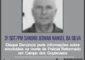 Disque Denúncia pede informações sobre envolvidos na morte de PM reformado em Campos