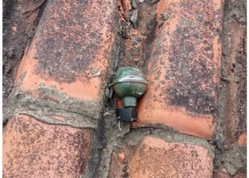 Granada é encontrada no telhado de casa em SFI