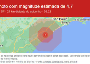 Moradores relatam terremoto e Google envia alerta