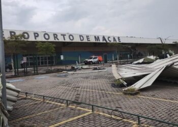 Aeroporto de Macaé é atingido pelo temporal desta madrugada