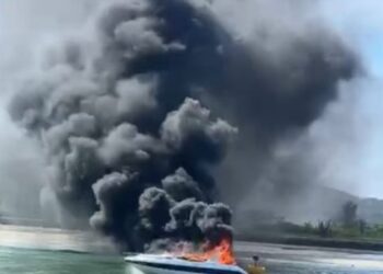Seis pessoas ficam feridas após lancha pegar fogo em Cabo Frio