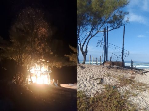 Postos de guarda-vidas são incendiados nos distritos de Arraial do Cabo