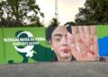 Muralismo transforma muro do 32º BPM de Macaé em homenagem à força da mulher