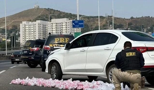 PRF prende casal com grande quantidade de drogas na Ponte Rio-Niterói com destino à Araruama