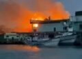 Incêndio é registrado na área de vegetação do Canto do Forte, em Cabo Frio