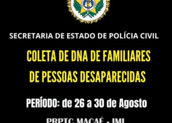 IML realiza campanha de coleta de DNA para encontrar desaparecidos em Macaé