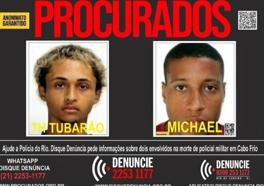 Disque Denúncia pede informações sobre um segundo envolvido na morte de PM em Cabo Frio