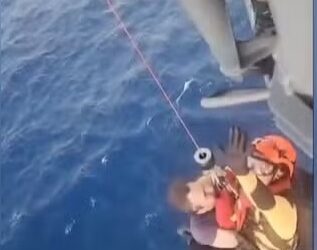 Marinha faz resgate aéreo de tripulante ucraniano com suspeita de infarto em alto-mar