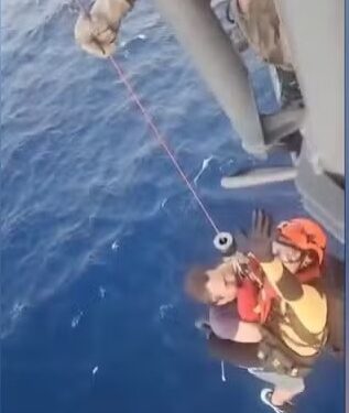 Marinha faz resgate aéreo de tripulante ucraniano com suspeita de infarto em alto-mar