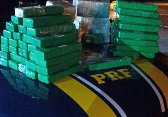 PRF apreende 74 kg de maconha em abordagem na BR-101