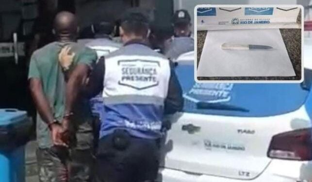 Homem é preso após ameaçar companheira com faca em via movimentada