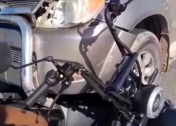 Colisão entre moto e bicicleta elétrica deixa duas pessoas feridas em Campos