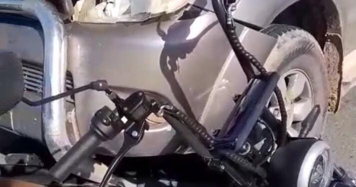 Colisão entre moto e bicicleta elétrica deixa duas pessoas feridas em Campos