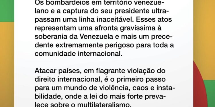 Lula condena bombardeios e fala de violação da soberania