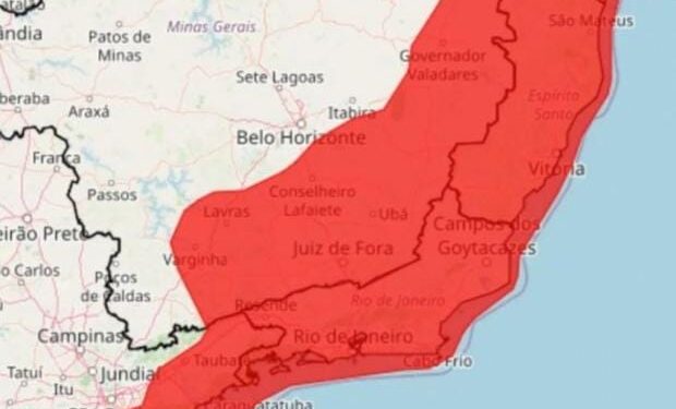 Inmet eleva alerta para vermelho e prevê chuvas intensas para Campos e região