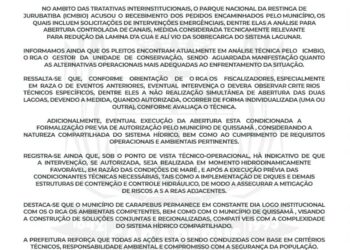 Água invade Balneário em Carapebus e causa alagamentos