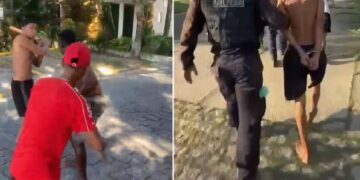 Suspeitos de agressão são presos após fuga e cerco policial