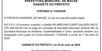 Ricardo Salgado deixa Secretaria de Ambiente de Macaé