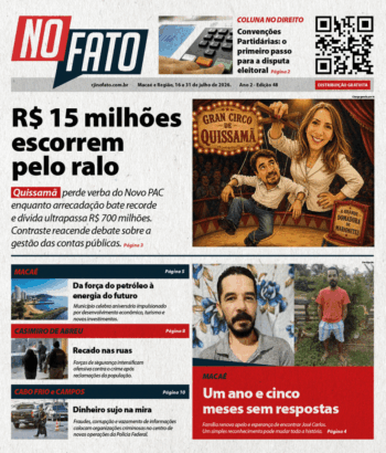 Capa da Edição 48 de julho de 2026 do jornal NO FATO do portal RJ Interior (RJI).