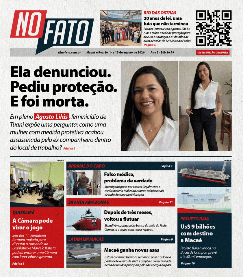 Capa da Edição 49 de agosto de 2026 do jornal NO FATO do portal RJ Interior (RJI).