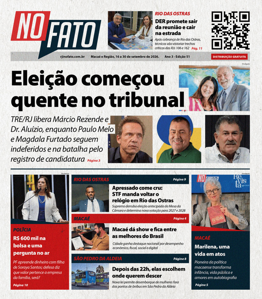 Capa da Edição 51 de setembro de 2026 do jornal NO FATO do portal RJ Interior (RJI).